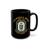 Black Mug (11oz, 15oz) - Navy - USS Wayne E. Meyer (DDG-108) X 300
