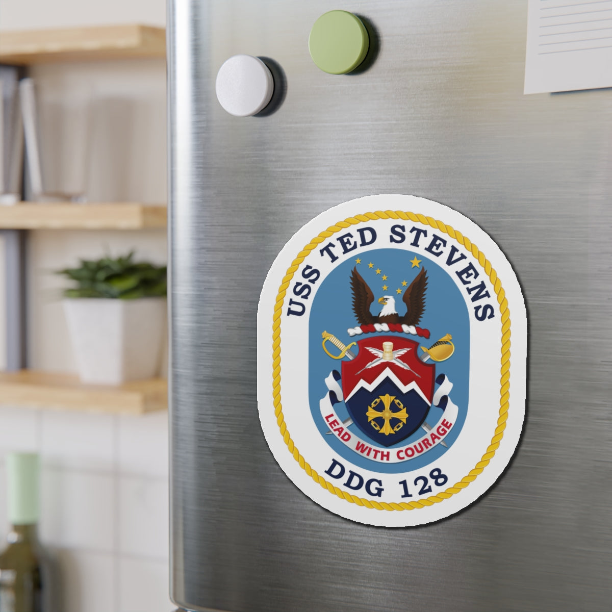 Die-Cut Magnet - Navy - USS Ted Stevens (DDG-128) wo txt