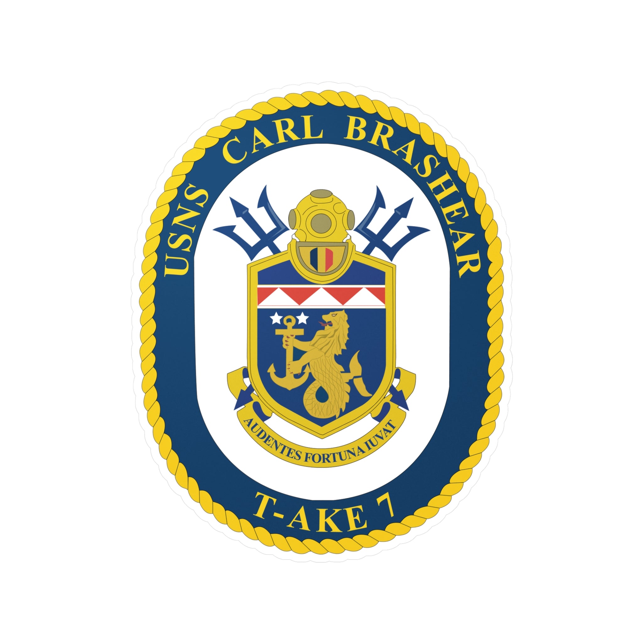 Kiss-Cut Vinyl Decal - Navy - USNS Carl Brashear (T-AKE 7) wo txt