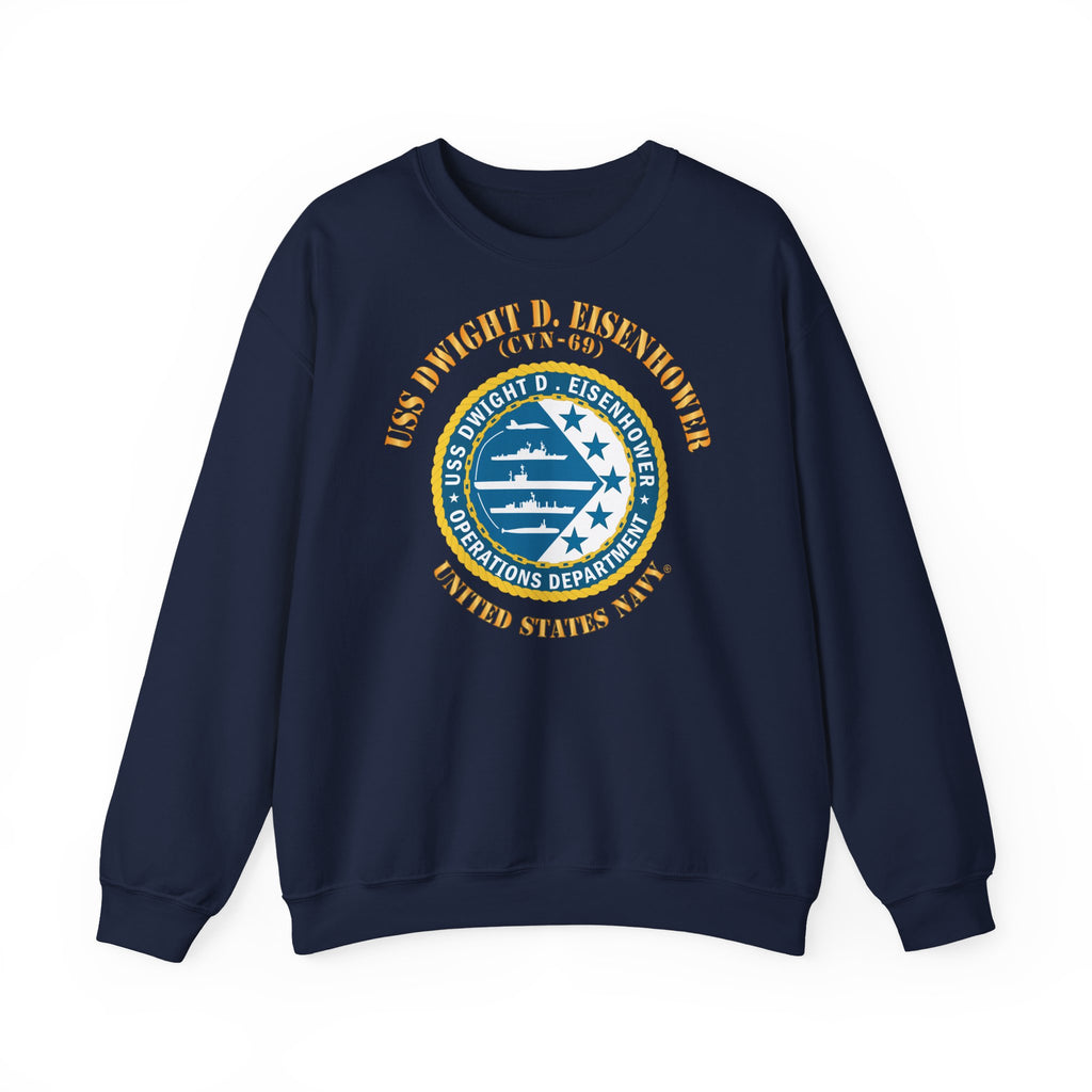 Unisex Heavy Blend™ Crewneck Sweatshirt - Navy - USS Dwight D. Eisenhower (CVN-69) - Operations Department