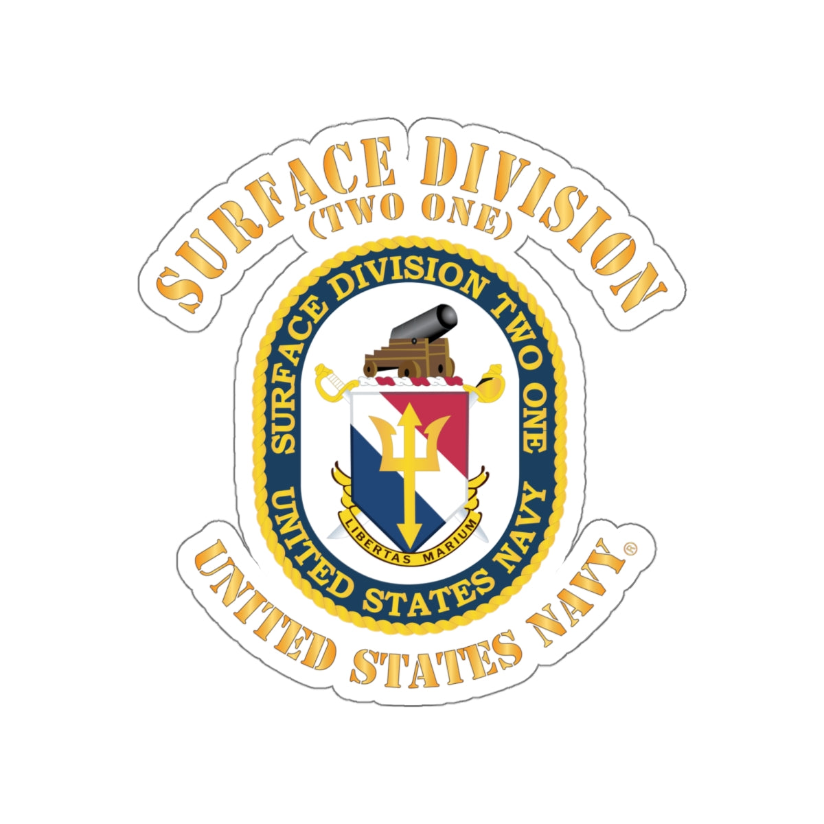 Die-Cut Vinyl Sticker - Navy - Surface Division 21