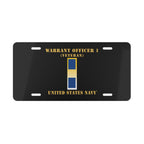 Vanity License Plate - Navy - Warrant Officer 1 - Veteran