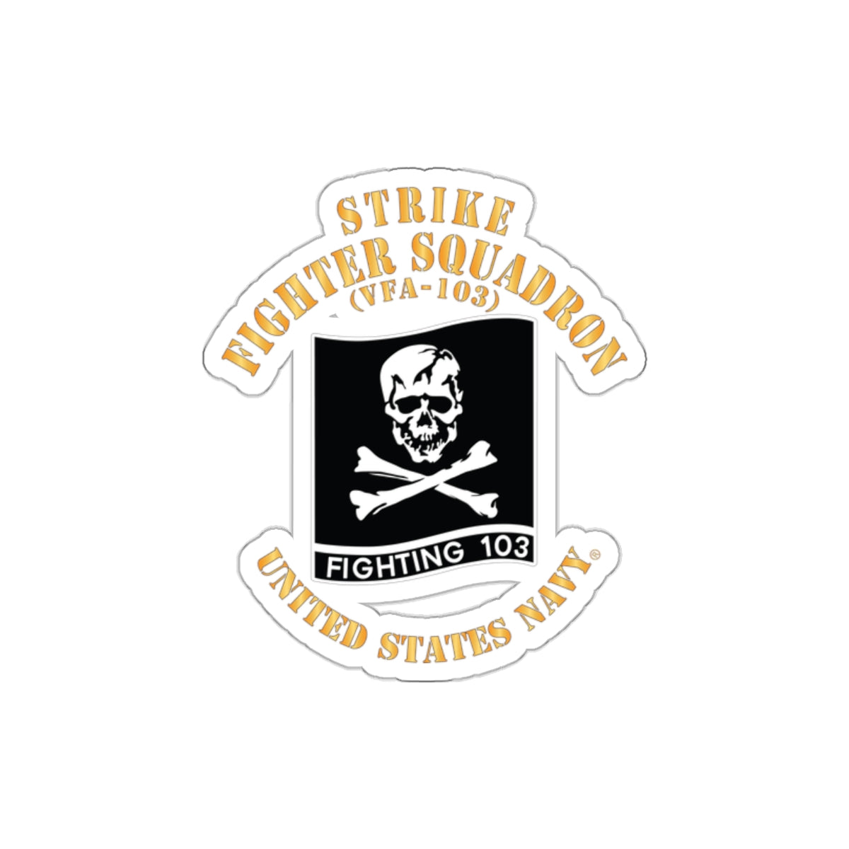 Die-Cut Vinyl Sticker - Navy - Strike Fighter Squadron 103 (VFA-103)