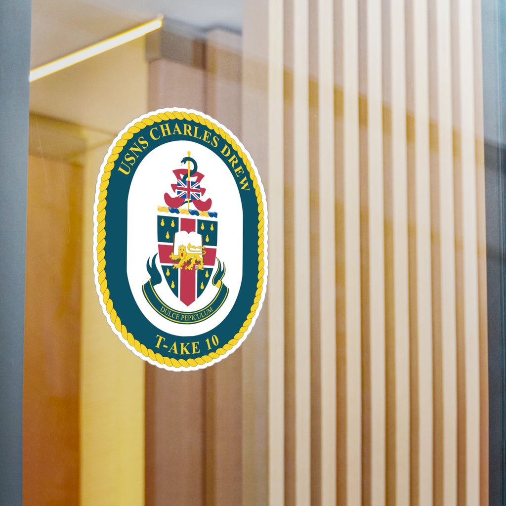 Kiss-Cut Vinyl Decal - Navy - USNS Charles Drew (T-AKE 10) wo txt