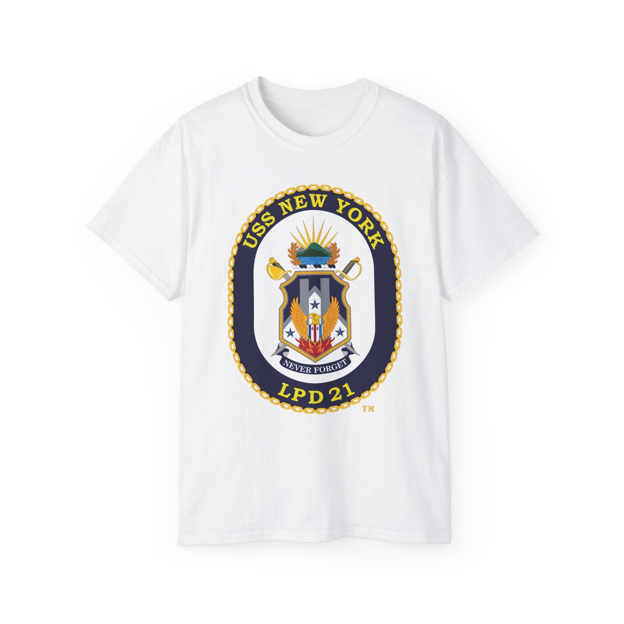 Unisex Ultra Cotton T-Shirt - Navy - USS New York (LPD-21) wo txt