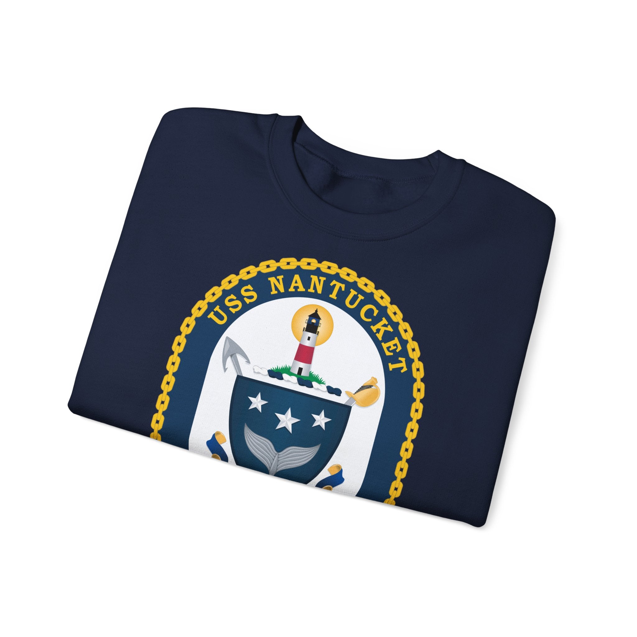 Unisex Heavy Blend™ Crewneck Sweatshirt - Navy - USS Nantucket (LCS-27) wo txt