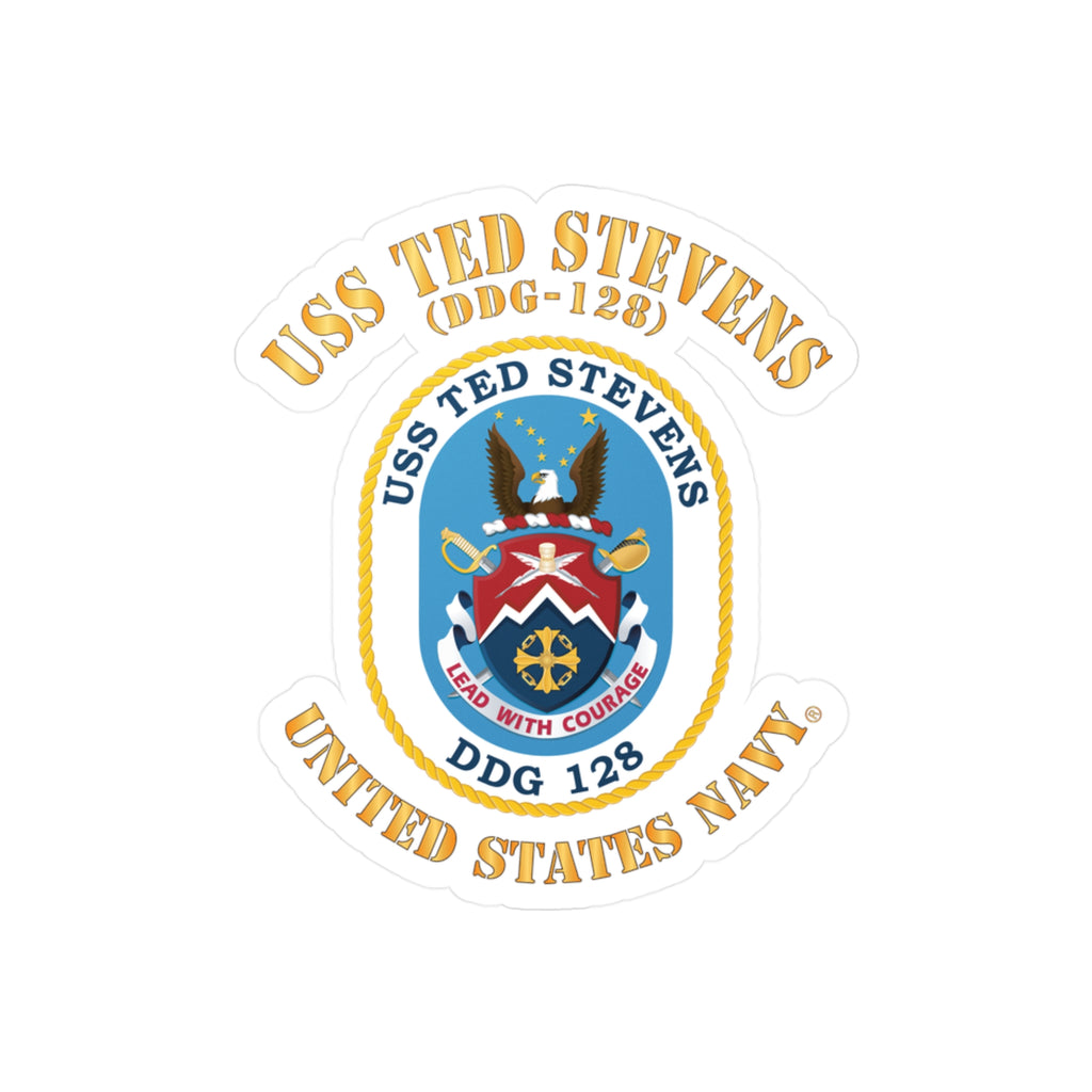 Kiss-Cut Vinyl Decal - Navy - USS Ted Stevens (DDG-128)