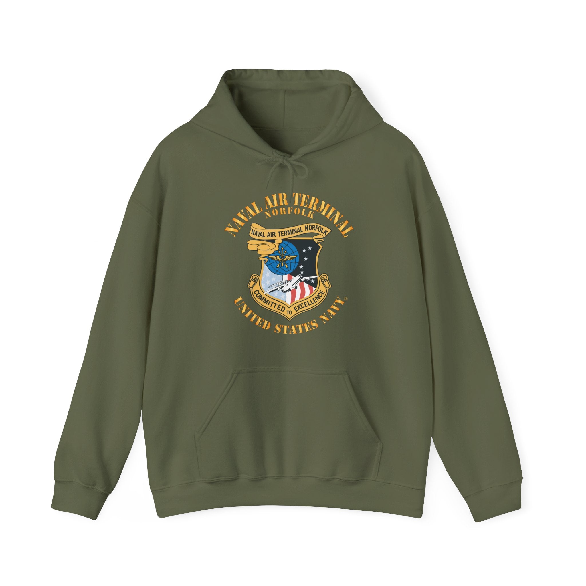 Unisex Heavy Blend™ Hoodies - Navy - Naval Air Terminal Norfolk