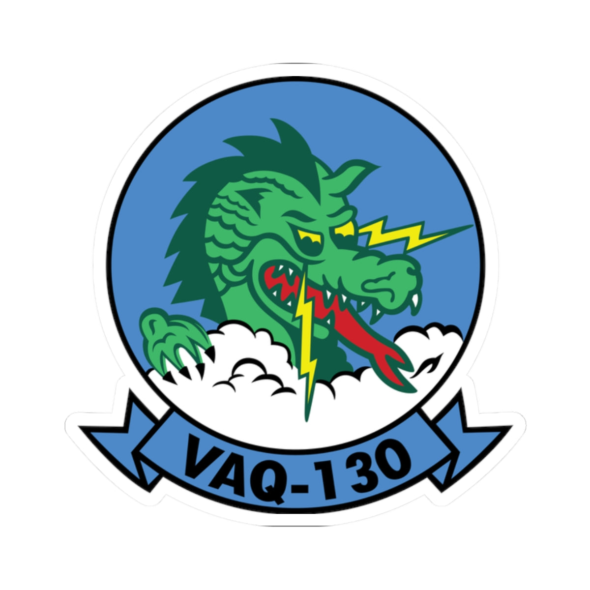 Kiss-Cut Stickers - Navy - Electronic Attack Squadron 130 (VAQ-130) wo txt
