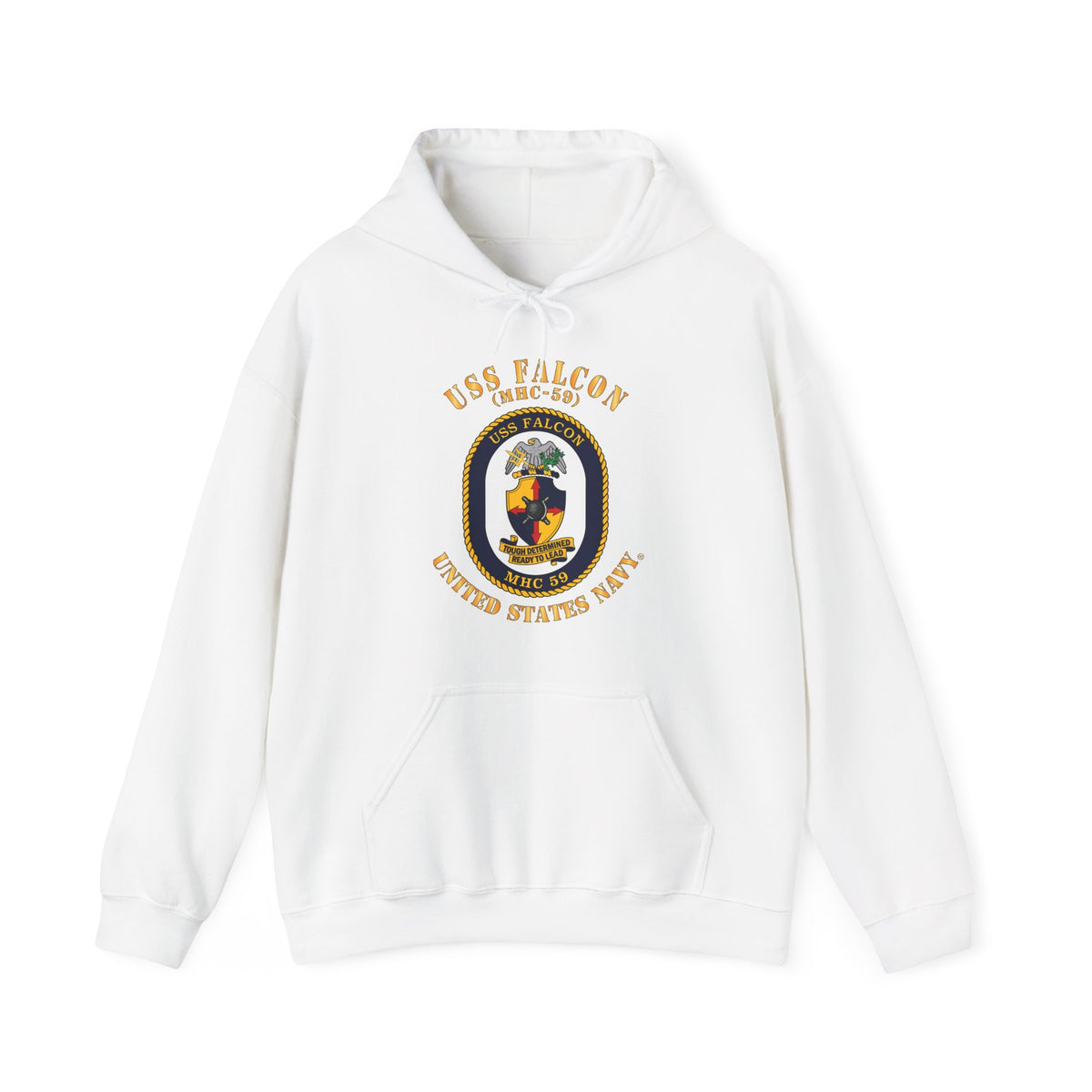 Unisex Heavy Blend™ Hoodies - Navy - USS Falcon (MHC-59)
