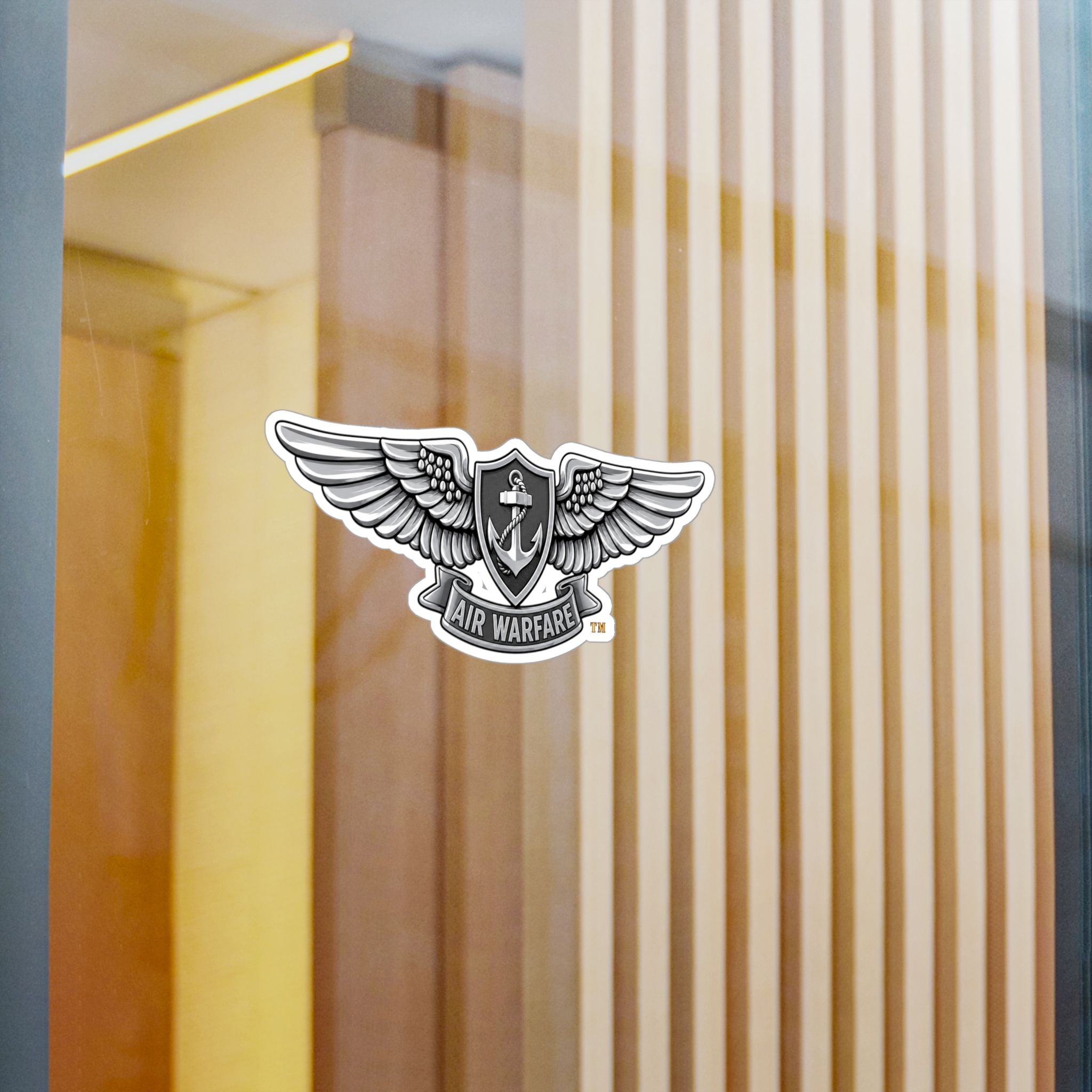 Kiss-Cut Vinyl Decal - Navy - Badge - Enlisted Aviation Warfare Specialist wo txt