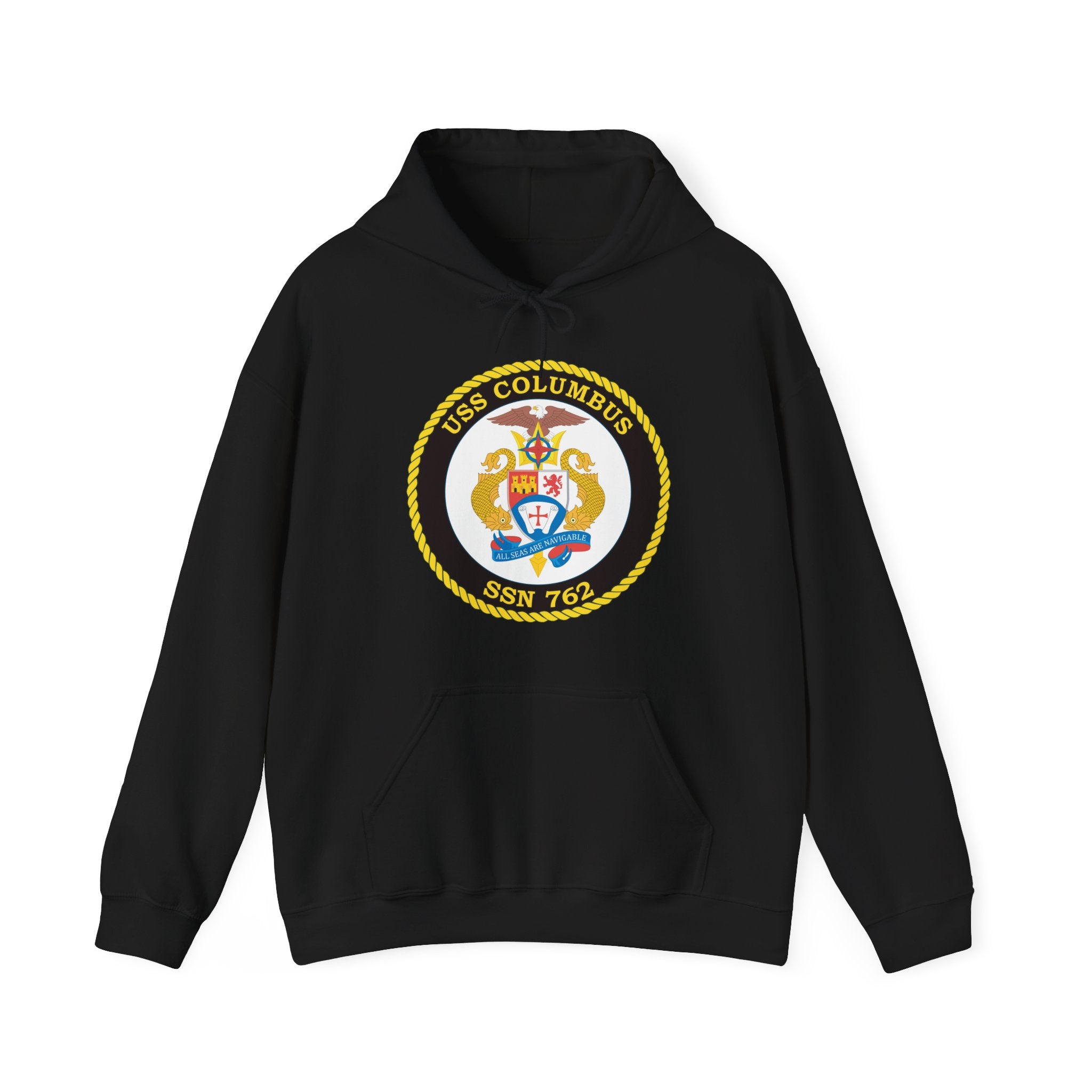 Unisex Heavy Blend™ Hoodies - Navy - USS Columbus (SSN-762) wo txt