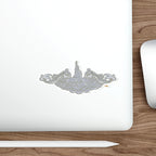 Die-Cut Vinyl Sticker - Navy - Submarine Badge - Silver  wo Txt