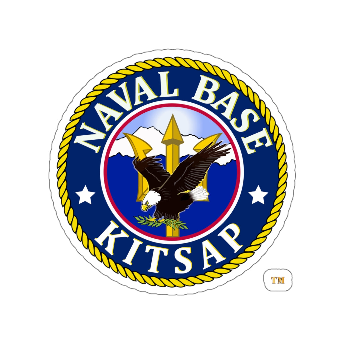 Die-Cut Vinyl Sticker - Navy - Naval Base Kitsap wo txt