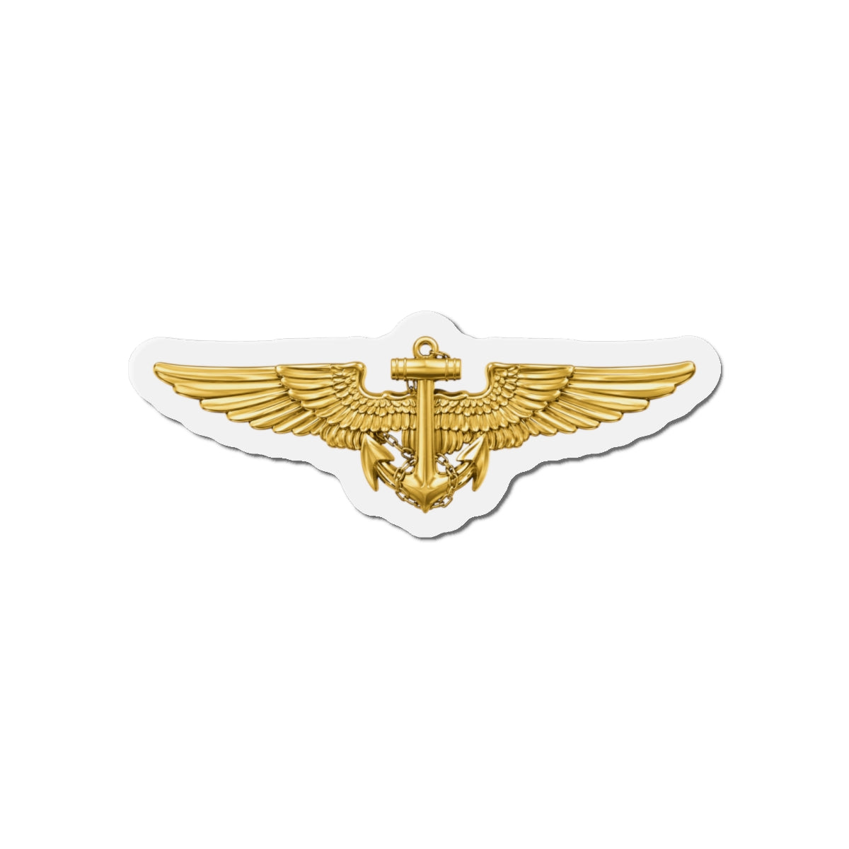 Die-Cut Magnet - Navy - Badge - Naval Aviator Wings wo txt - 3D - Enhanced