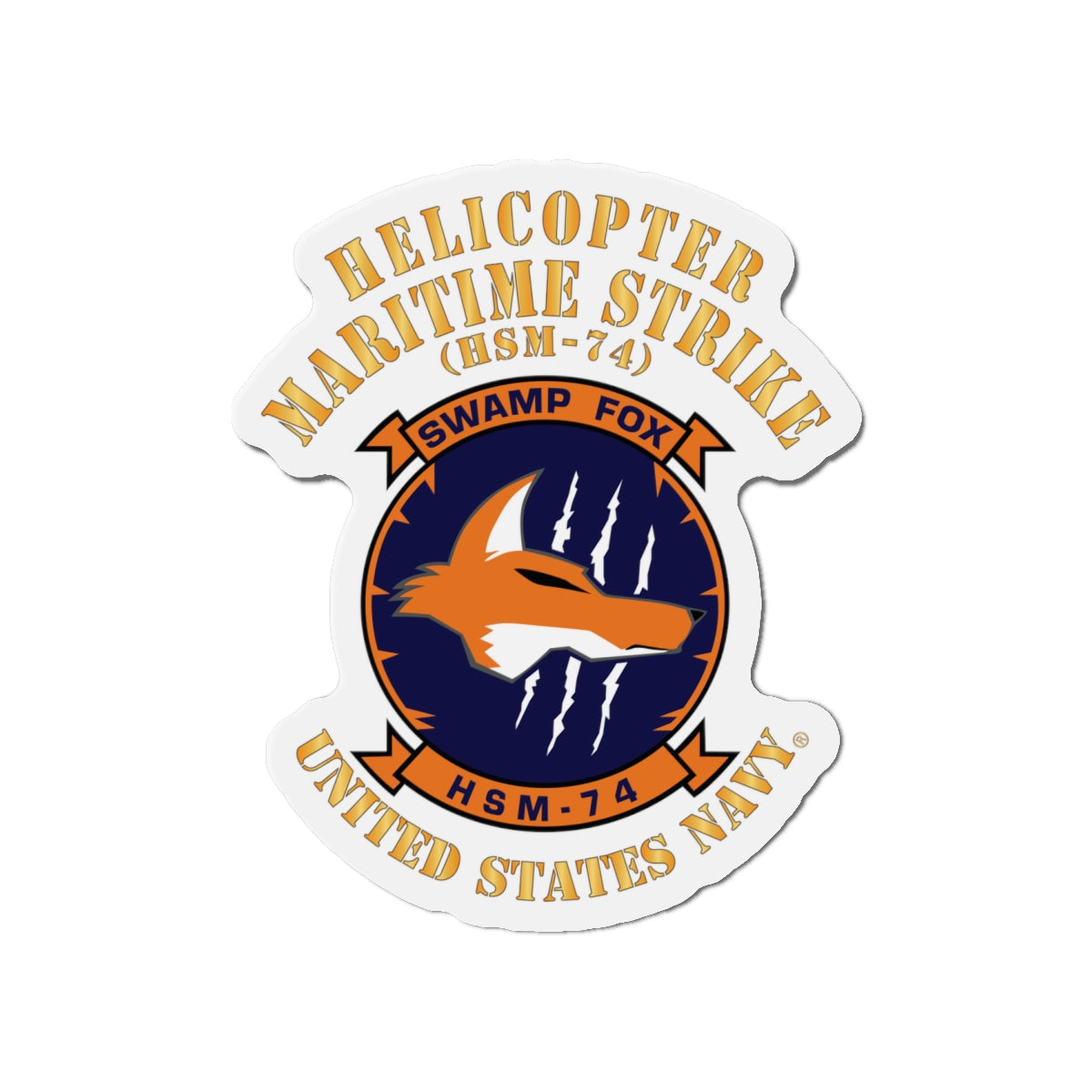 Die-Cut Magnet - Navy - Helicopter Maritime Strike Seven Four (HSM-74)