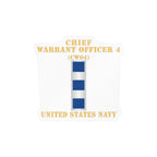 Kiss-Cut Vinyl Decal - Navy - Chief Warrant Officer 4 - CW04