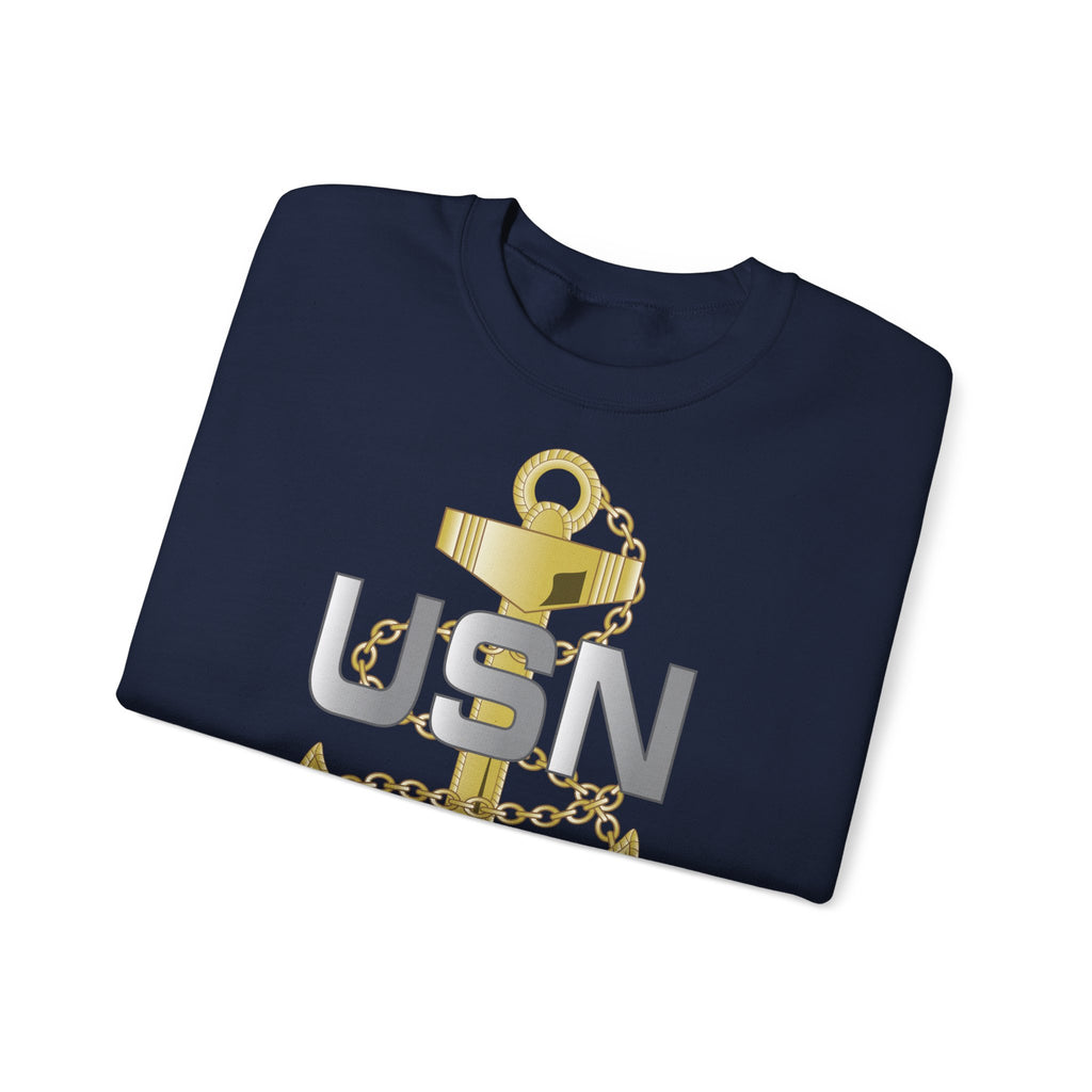 Unisex Heavy Blend™ Crewneck Sweatshirt - Navy - Fouled Anchor wo txt