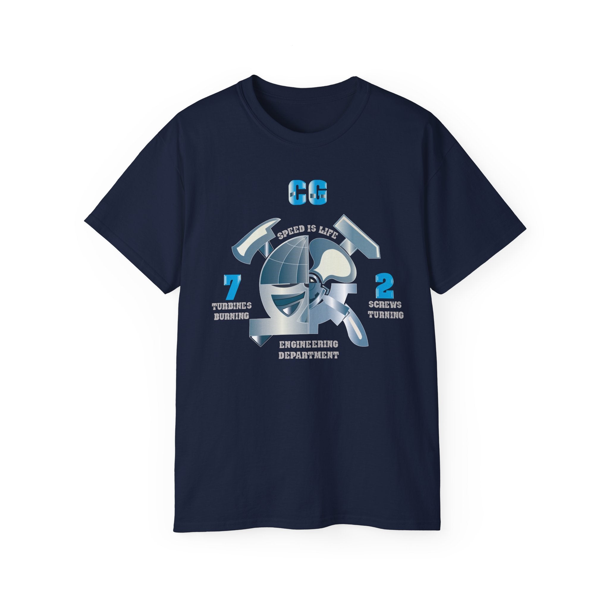 Unisex Ultra Cotton T-Shirt - Navy - CG 72 - Engineering Department