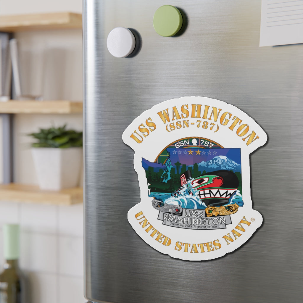 Die-Cut Magnet - Navy - USS Washington (SSN-787) X 300