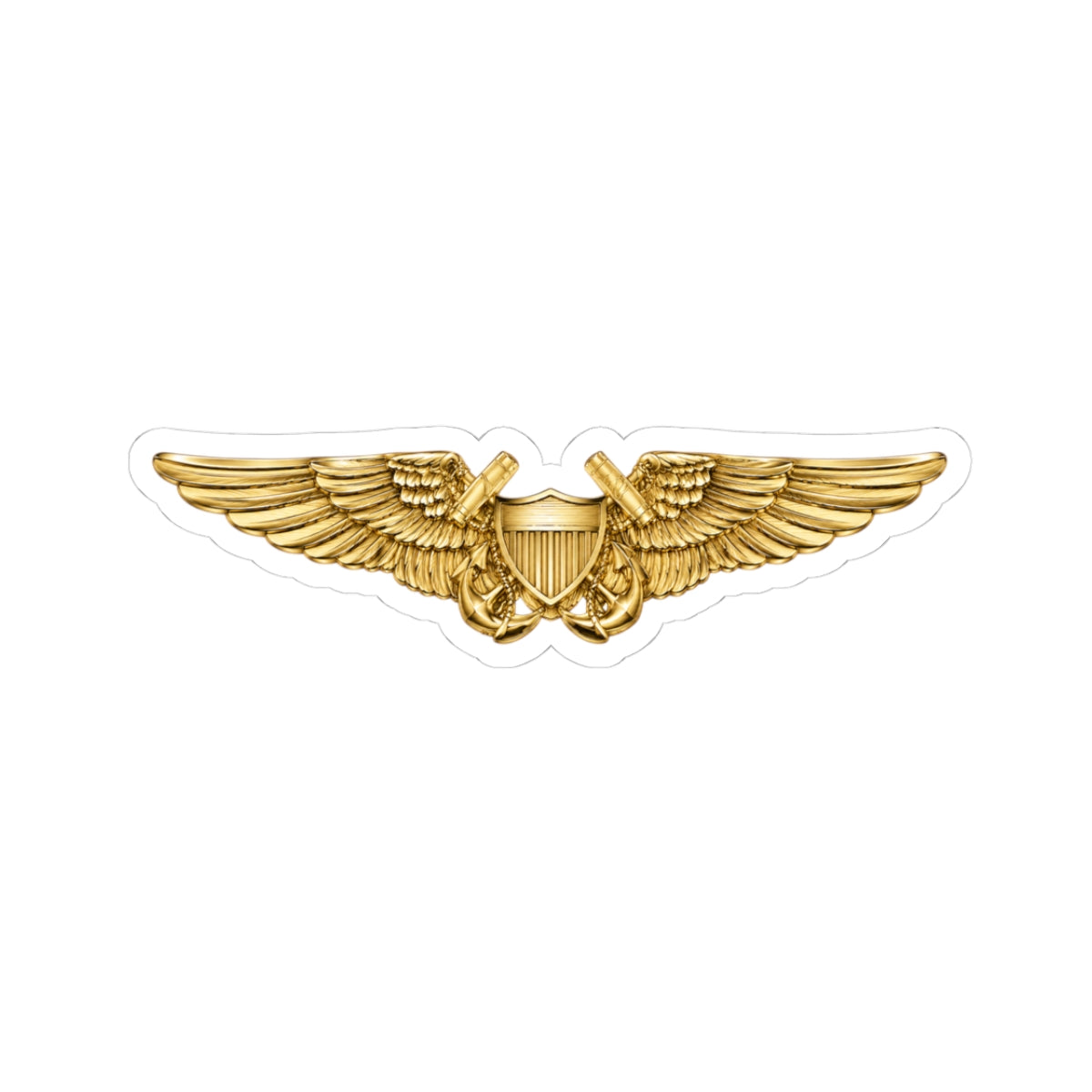 Kiss-Cut Stickers - Navy - Badge - Naval Flight Officer Wings wo txt - 3D - Enhanced