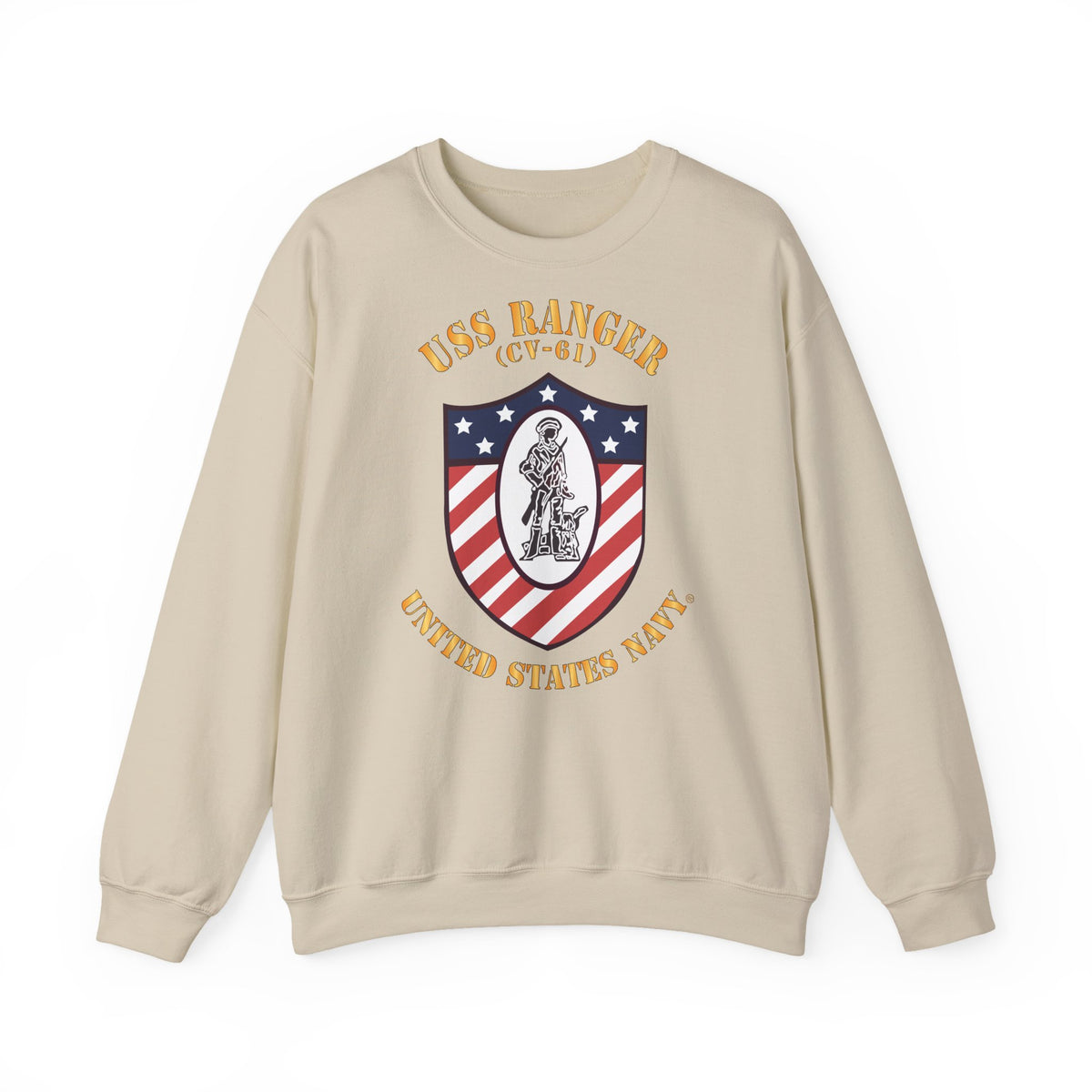 Unisex Heavy Blend™ Crewneck Sweatshirt - Navy - USS Ranger (CV-61) X 300