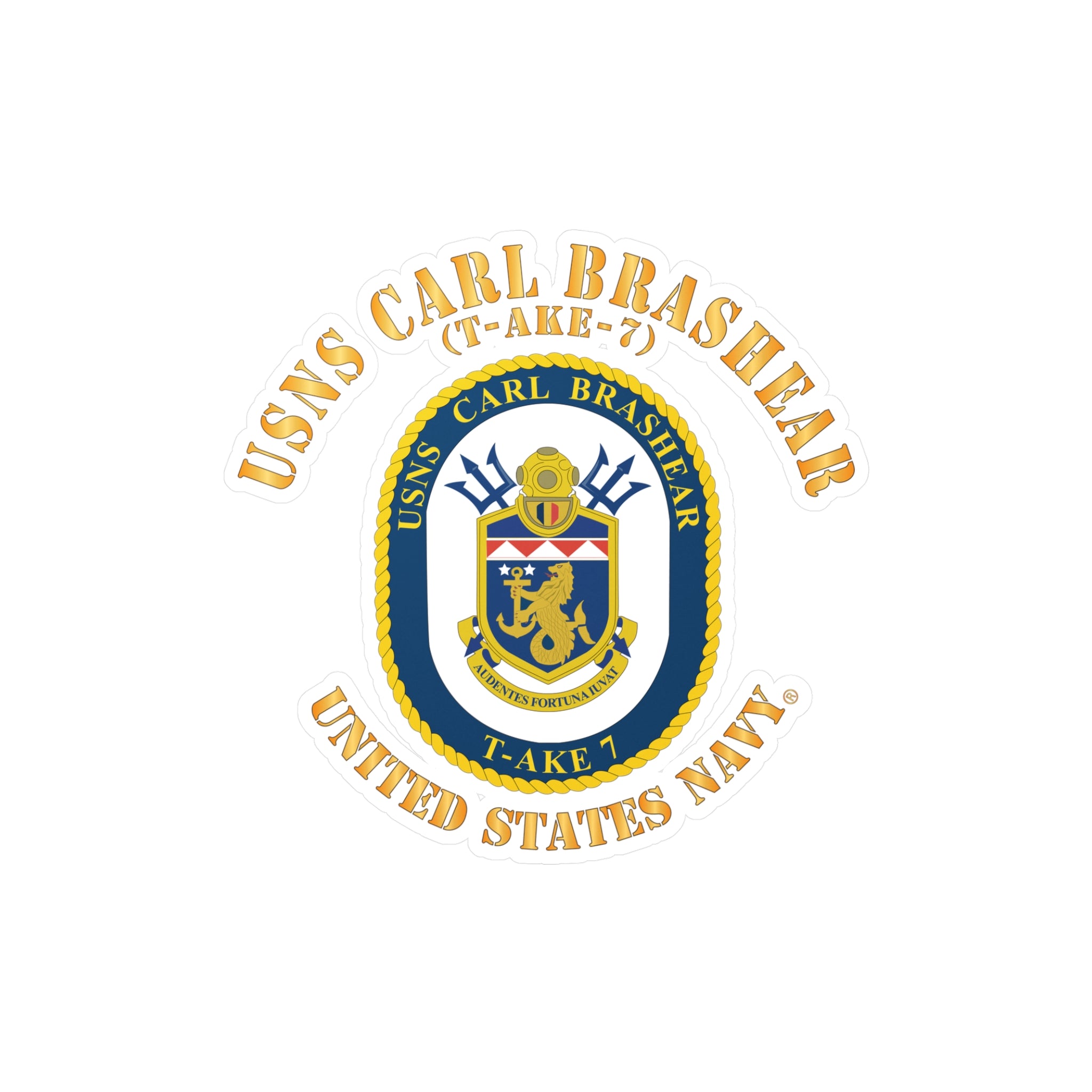 Kiss-Cut Vinyl Decal - Navy - USNS Carl Brashear (T-AKE 7)