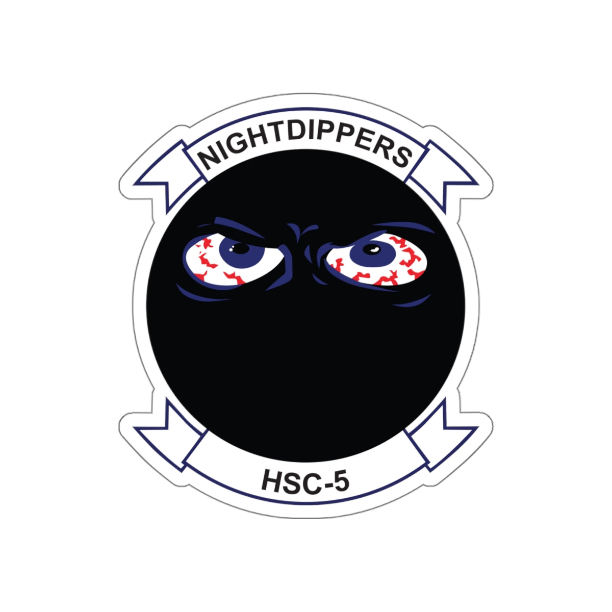 Die-Cut Vinyl Sticker - Navy - Helicopter Sea Combat Squadron 5 (HSC-5) wo txt