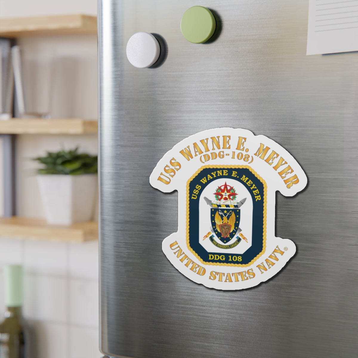 Die-Cut Magnet - Navy - USS Wayne E. Meyer (DDG-108) X 300