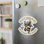 Die-Cut Magnet - Navy - Navy SeaBee - w Wrench and Hammer - 3D - Enhanced X 300