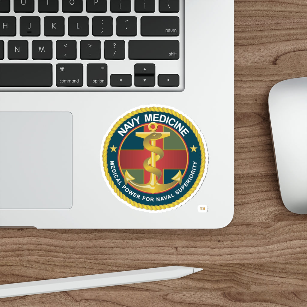 Die-Cut Vinyl Sticker - Navy Medicine - Medical Power for Naval Superiority wo Txt X 300