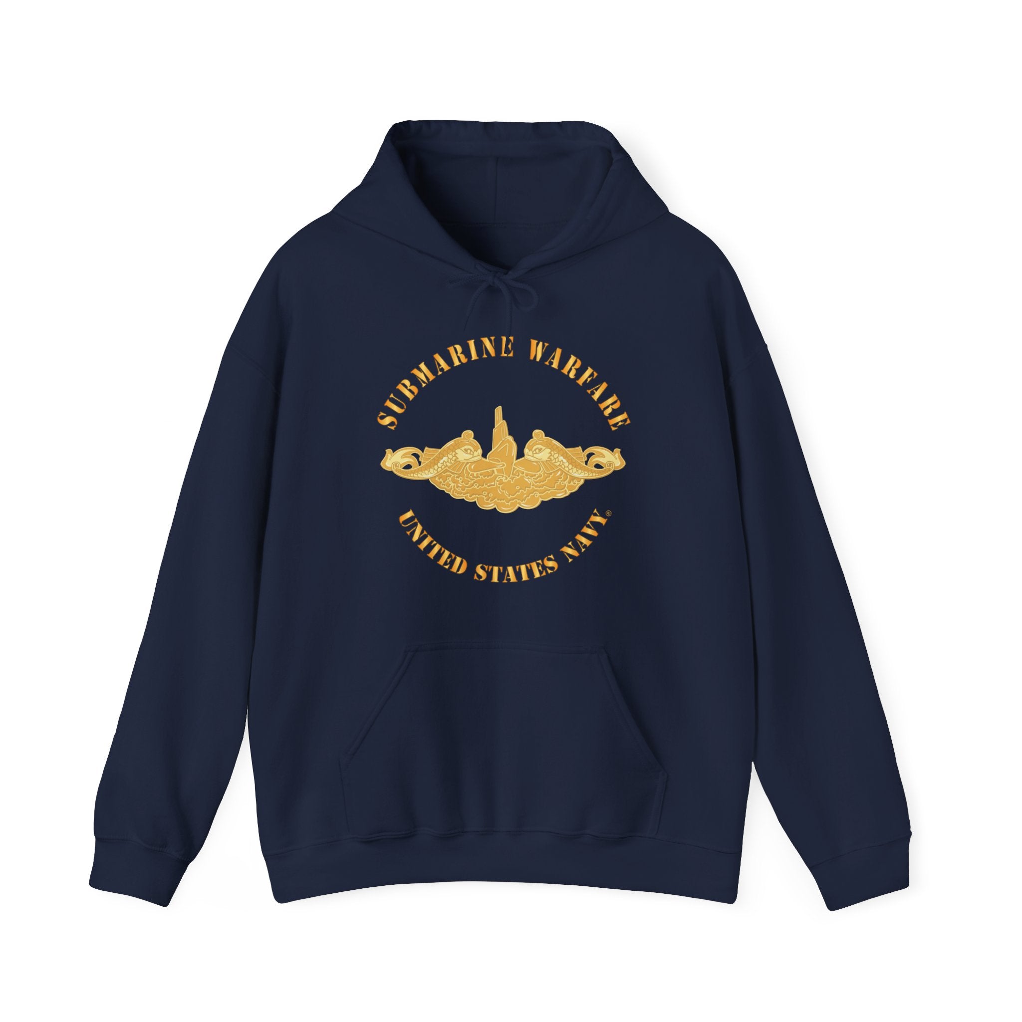 Unisex Heavy Blend™ Hoodies - Navy - Submarine Badge - Gold