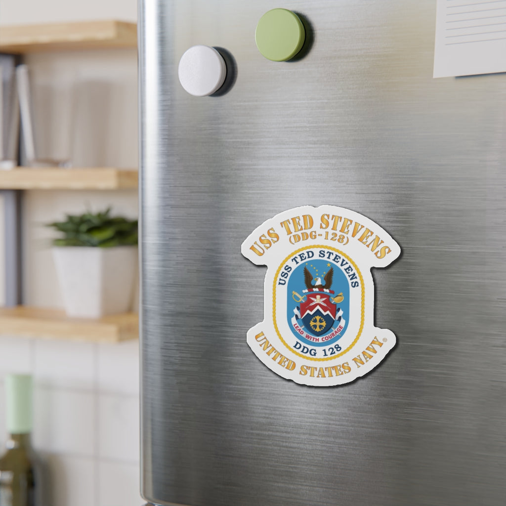 Die-Cut Magnet - Navy - USS Ted Stevens (DDG-128)