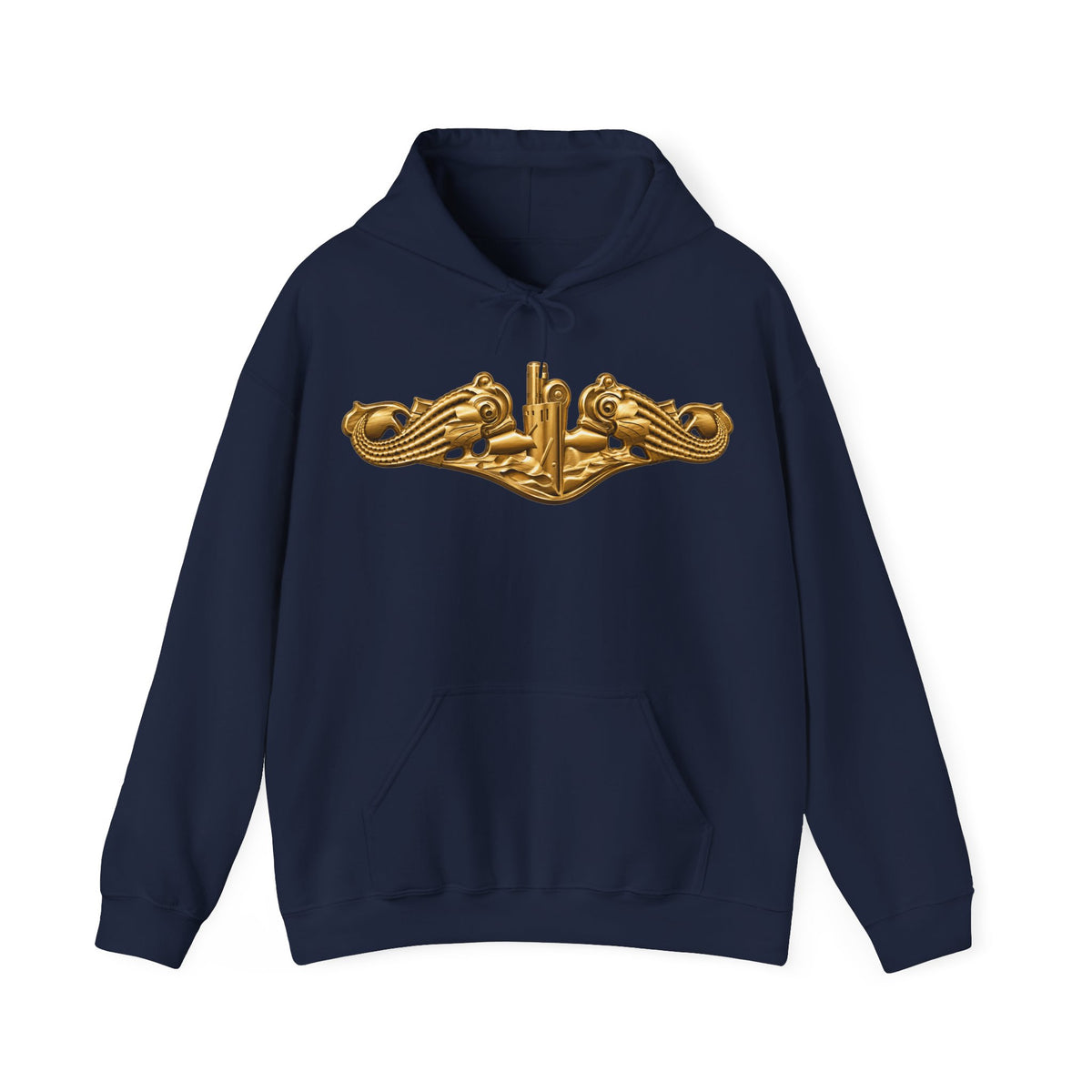 Unisex Heavy Blend™ Hoodies - Navy - Badge - Submarine Warfare wo txt - Officer - 3D - Enhanced