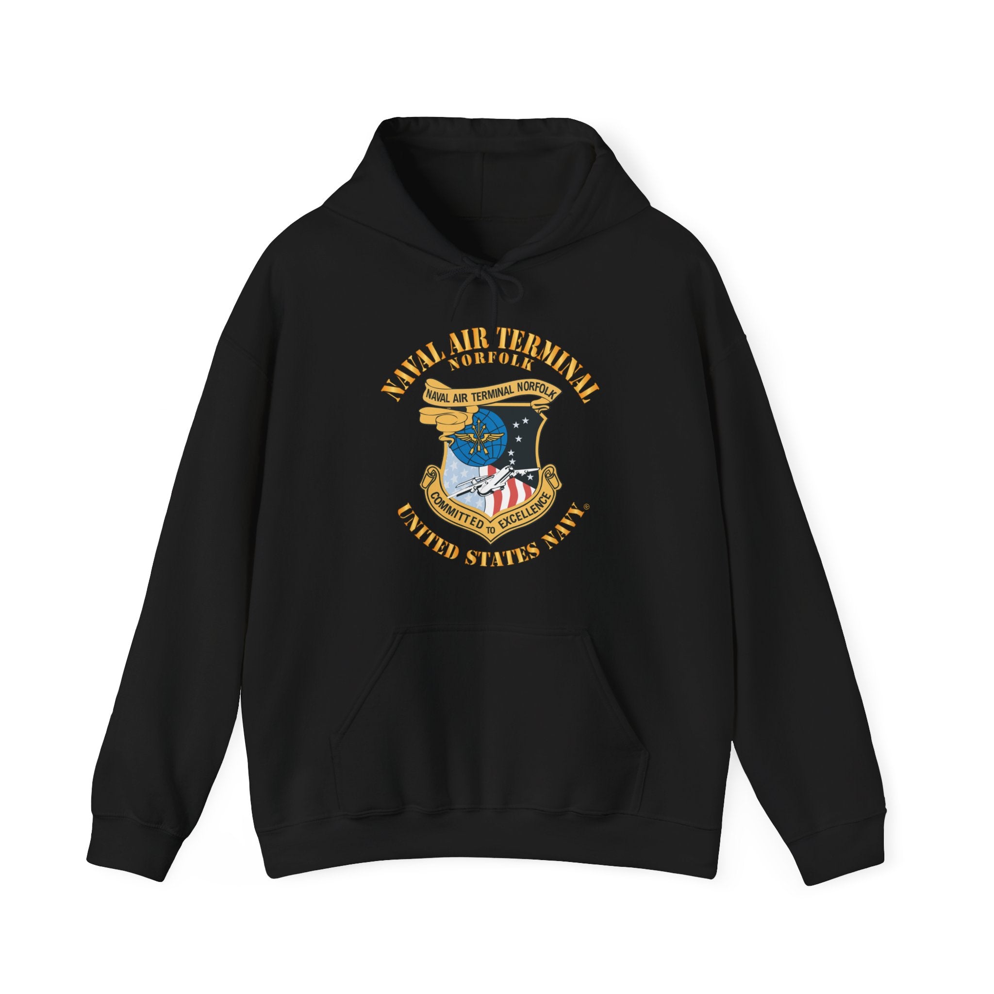 Unisex Heavy Blend™ Hoodies - Navy - Naval Air Terminal Norfolk