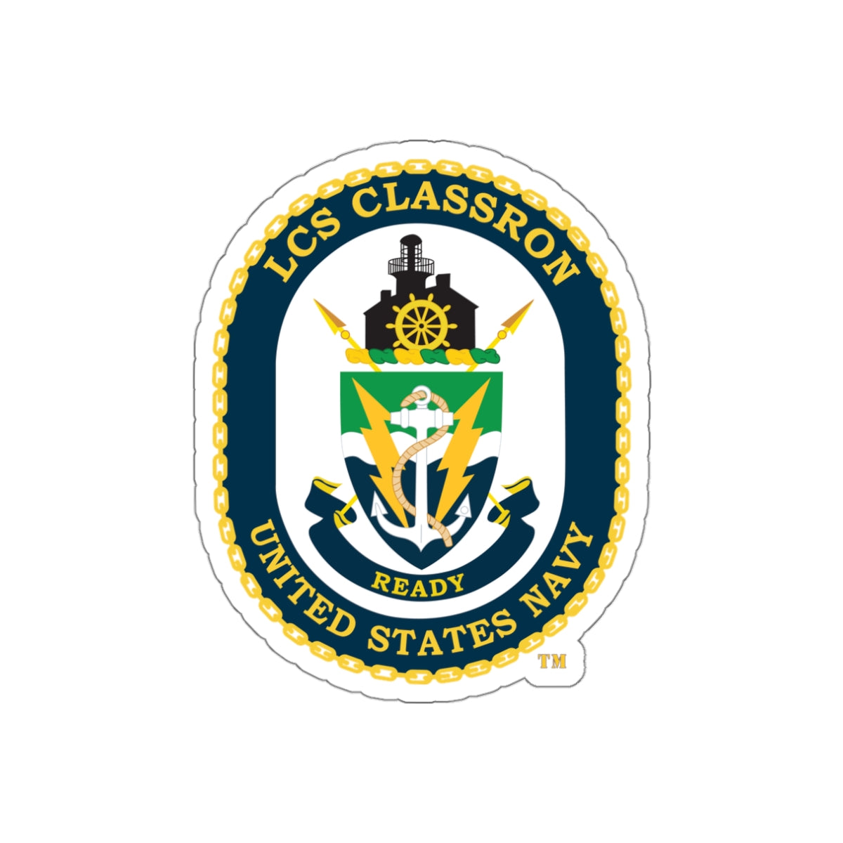 Die-Cut Vinyl Sticker - Navy - LCS Classron (Littoral Combat Ship) wo txt
