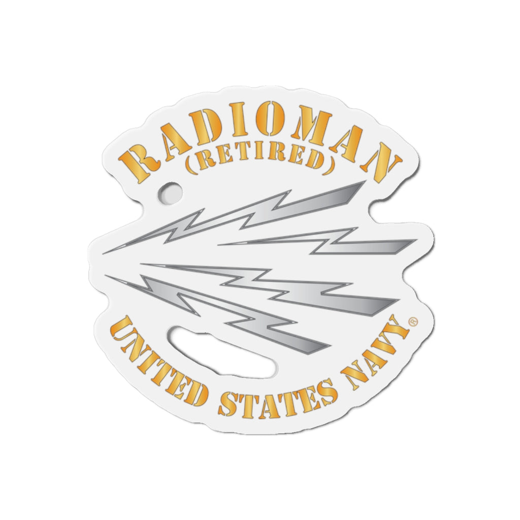 Die-Cut Magnet - Navy - Rate - Radioman (RM) - Retired