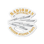 Die-Cut Magnet - Navy - Rate - Radioman (RM) - Retired