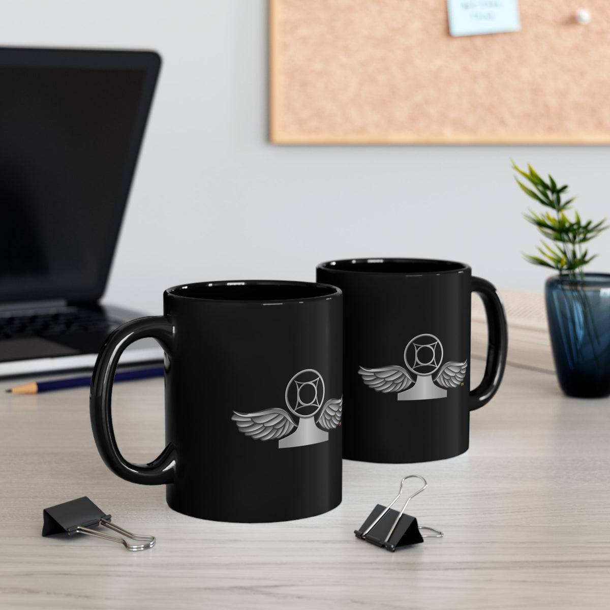 Black Mug (11oz, 15oz) - Navy - Rate - Air Traffic Controller (ATC) wo txt