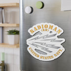 Die-Cut Magnet - Navy - Rate - Radioman (RM)