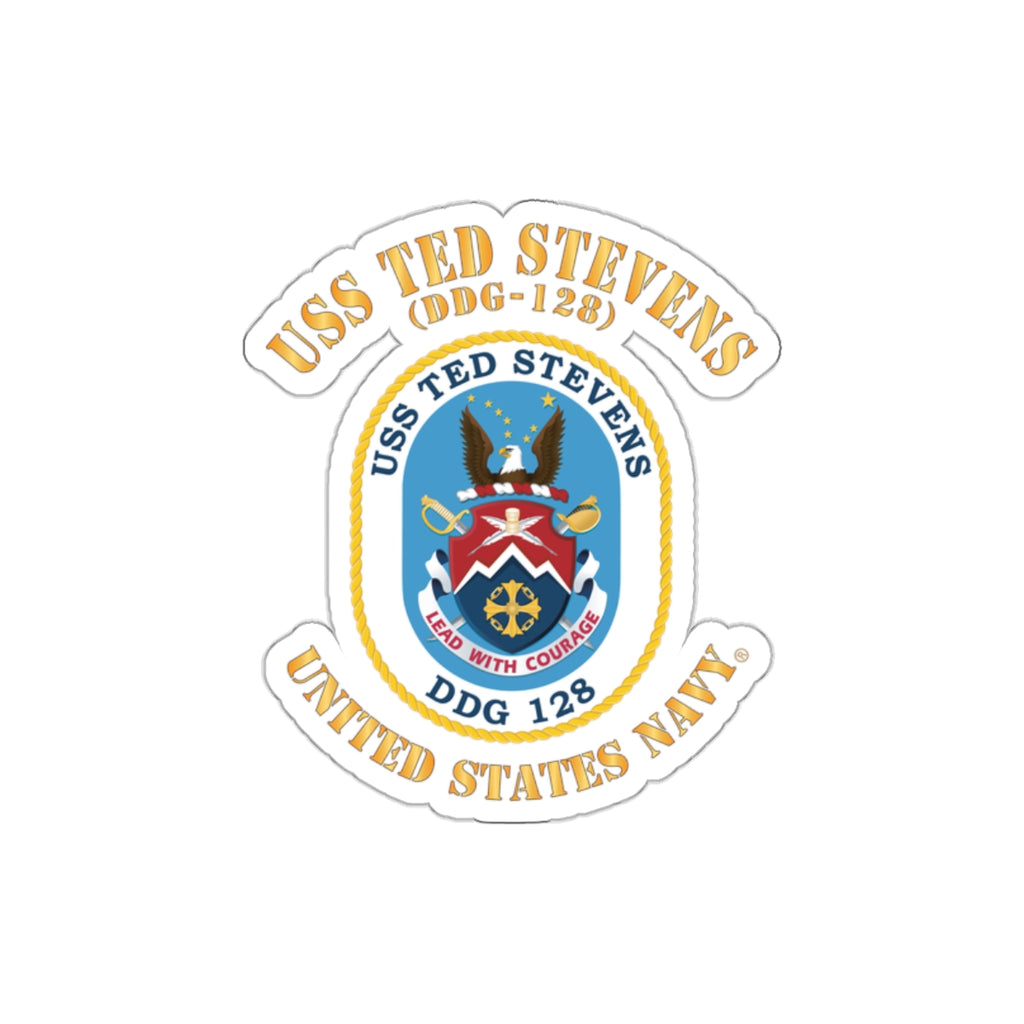 Die-Cut Vinyl Sticker - Navy - USS Ted Stevens (DDG-128)