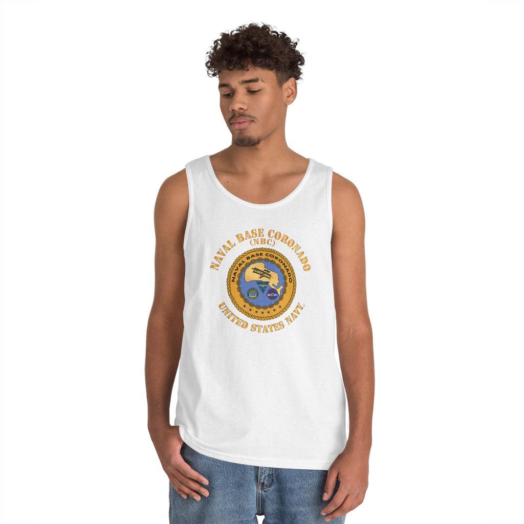 Unisex Heavy Cotton Tank Top - Navy - Naval Base Coronado(NBC)