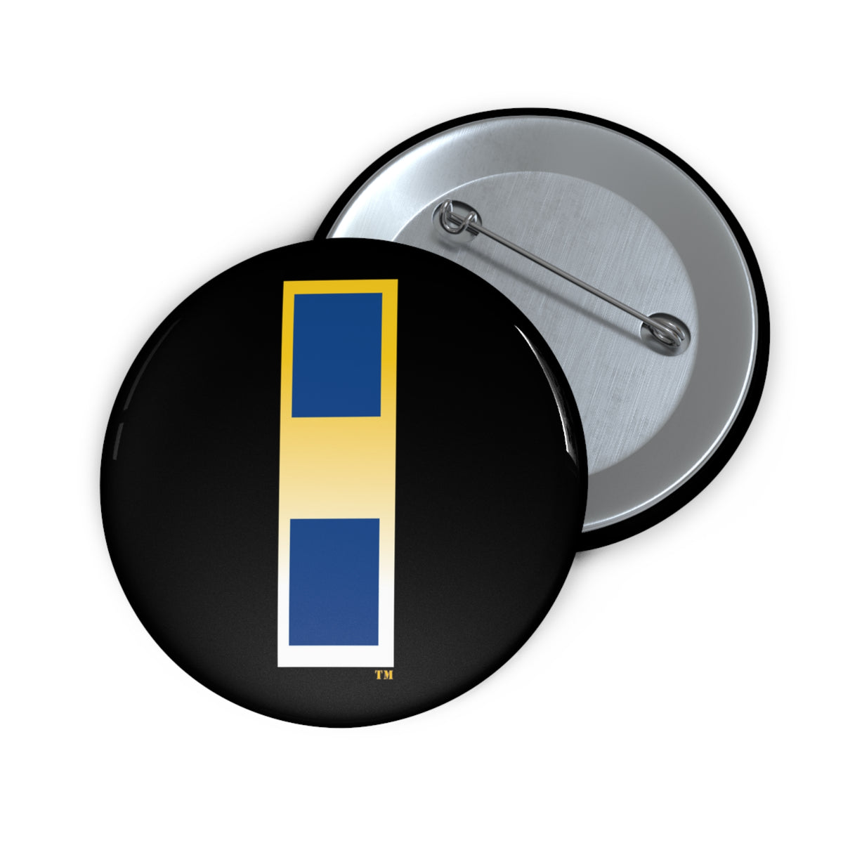 Custom Pin Button - Navy - Warrant Officer 1 - W01 wo txt