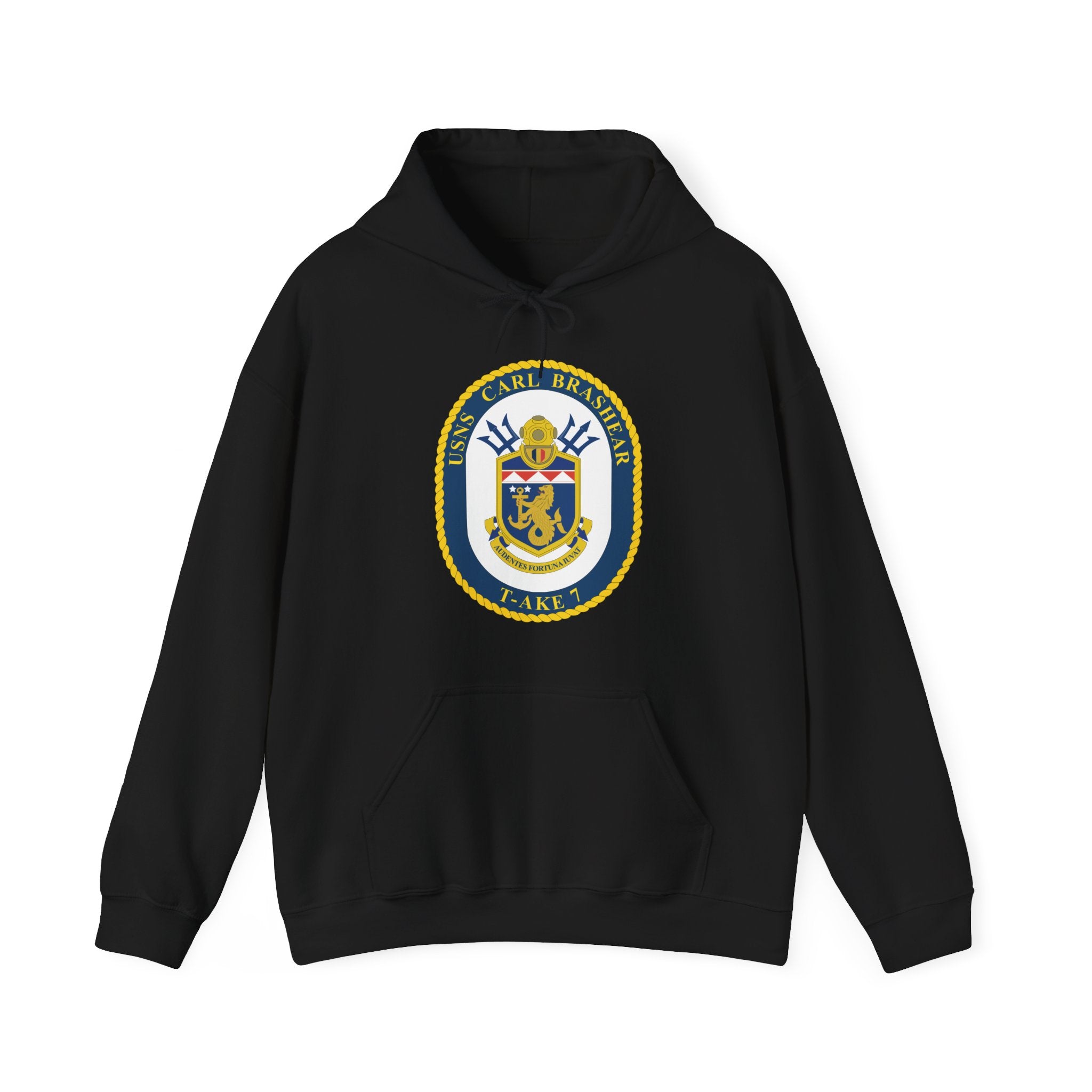 Unisex Heavy Blend™ Hoodies - Navy - USNS Carl Brashear (T-AKE 7) wo txt