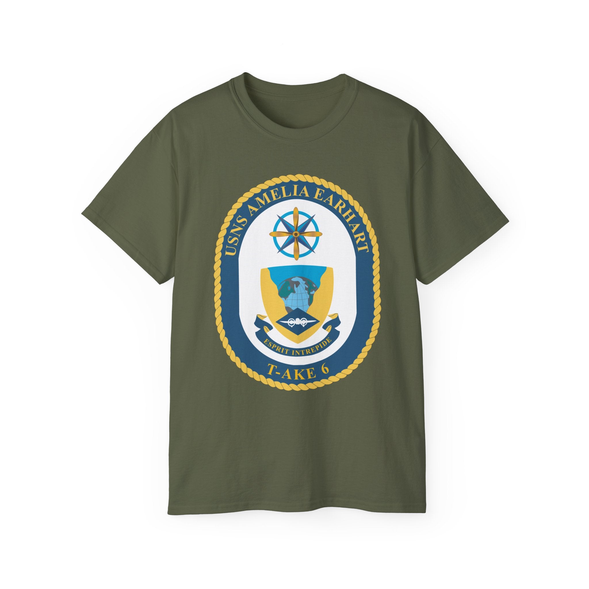 Unisex Ultra Cotton T-Shirt - Navy - USNS Amelia Earhart (T-AKE 6) wo txt