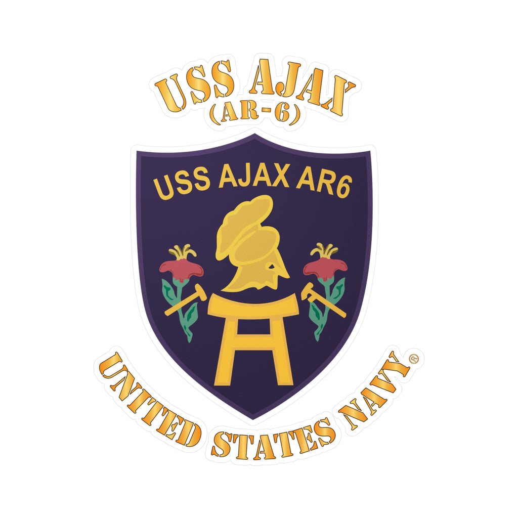 Kiss-Cut Vinyl Decal - Navy - USS Ajax (AR-6)