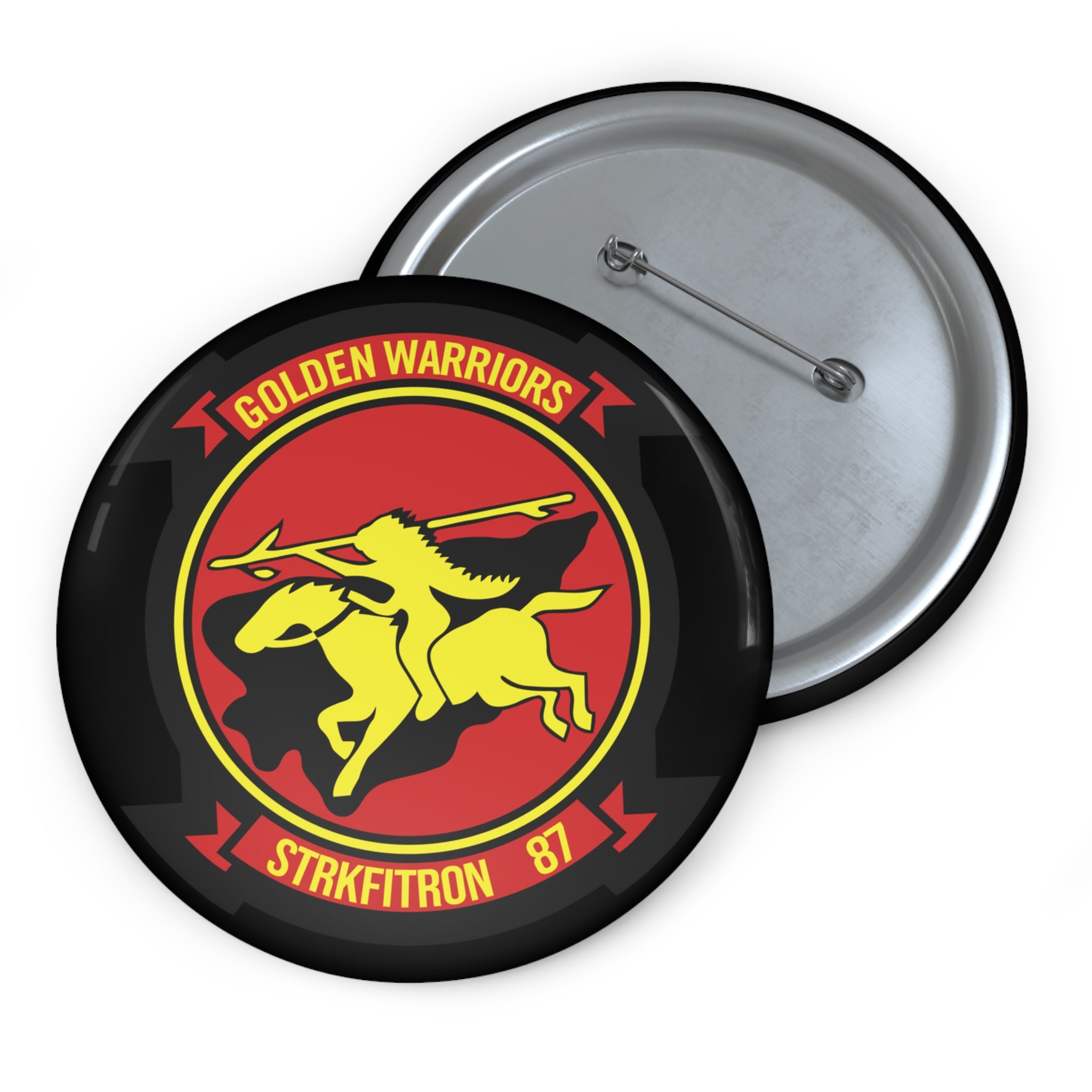 Custom Pin Button - Navy - Strike Fighter Squadron 87 (VFA-87) wo txt