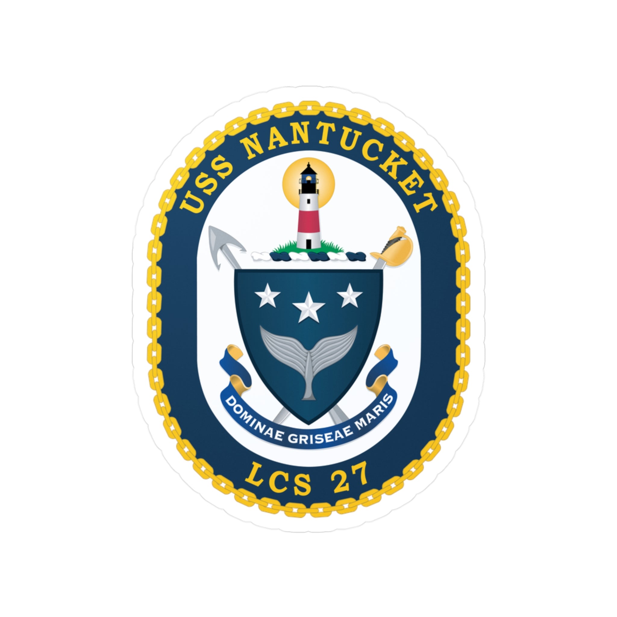 Kiss-Cut Vinyl Decal - Navy - USS Nantucket (LCS-27) wo txt