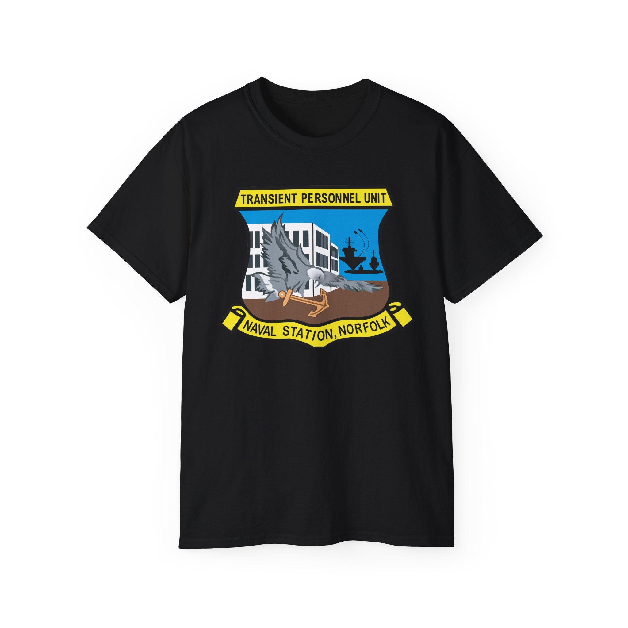 Unisex Ultra Cotton T-Shirt - Navy - Transient Personnel Unit - Naval Station Norfolk wo Txt