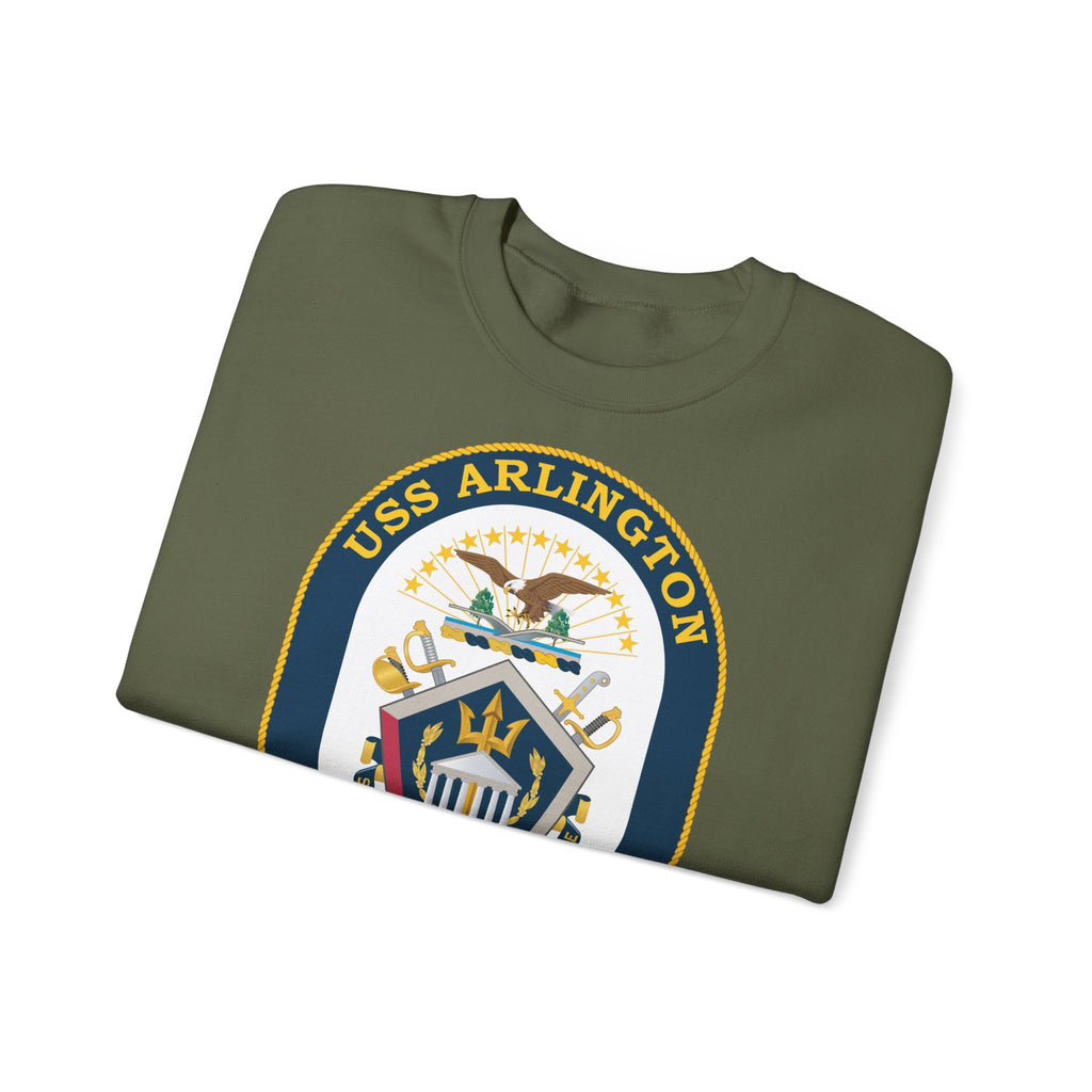 Unisex Heavy Blend™ Crewneck Sweatshirt - Navy - USS Arlington (LPD-24) wo txt
